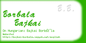 borbala bajkai business card